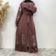 Arya Dusty Mauve Open Abaya EXCLUSIVE BY JM